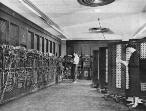 ENIAC was the first Turing-complete device,and performed ballistics trajectory calculations for the United States Army. 