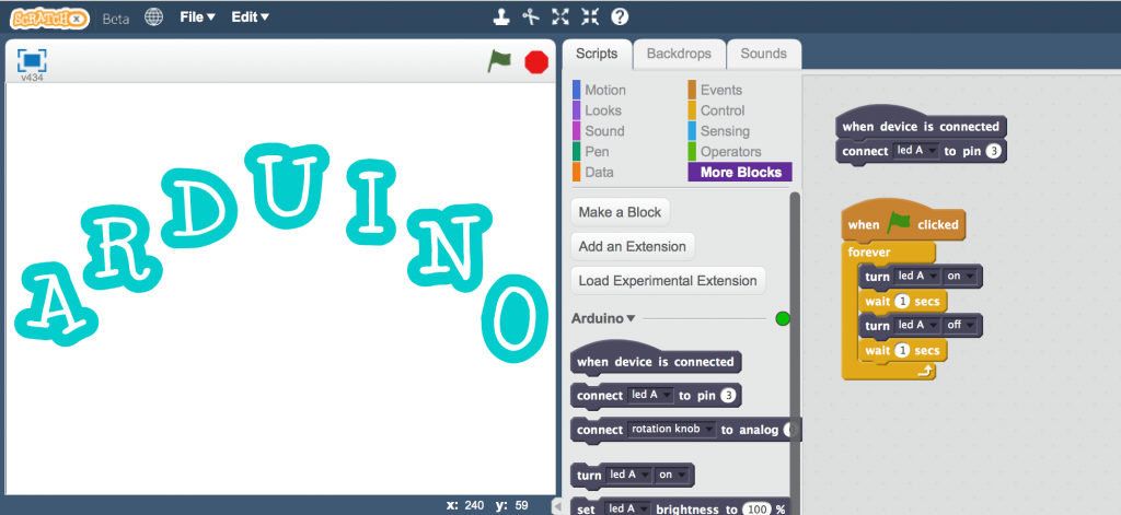 SCRATCH EXTENSION ARDUINO